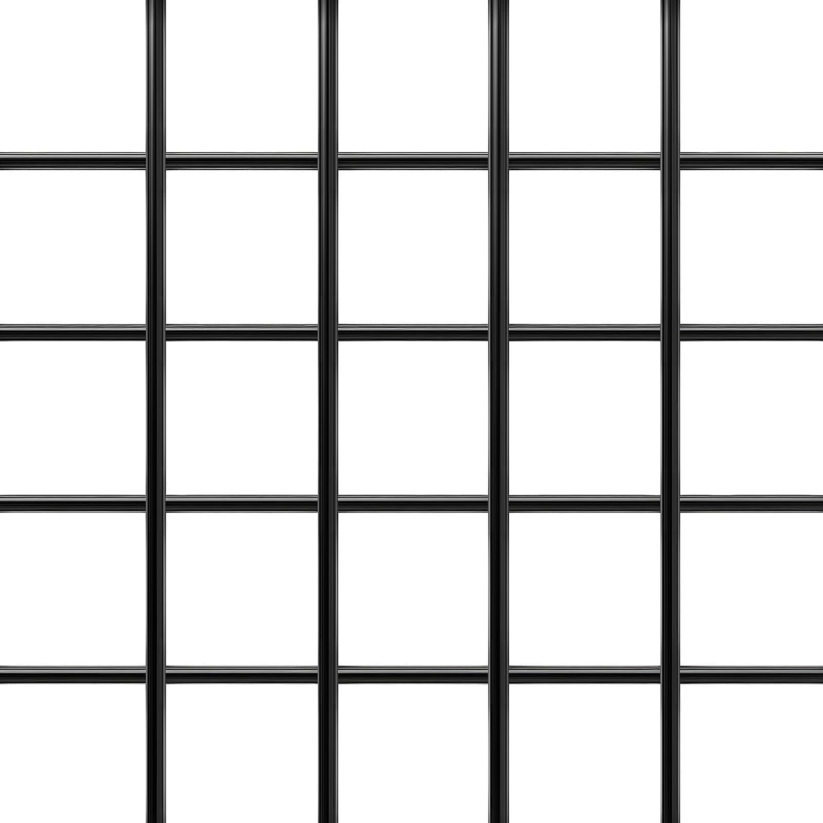 Grid Wall Panel 1.9 X 5.4 Ft Wire Display Rack With Wheels And 10 Hooks_voghion.com
